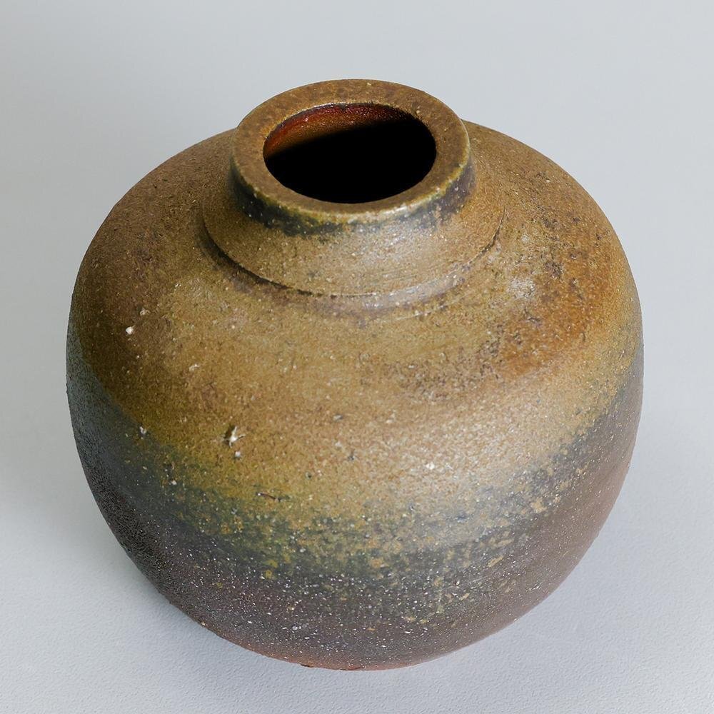 真作】【WISH】藤原雄「備前 壷」天満屋取扱 備前焼 共箱 高さ 真作】【WISH】藤原雄「備前 壷」天満屋取扱 備前焼 共箱 高さ