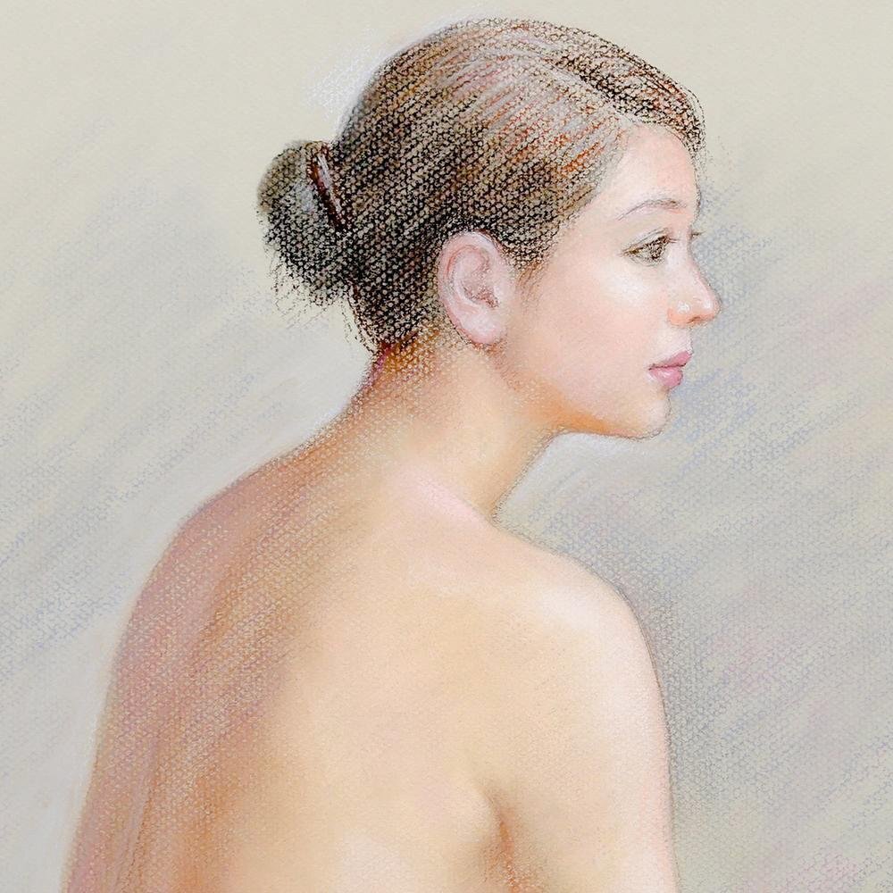真作】【WISH】徳田宏行「裸婦」パステル 10号大 一枚の絵取扱 真作】【WISH】徳田宏行「裸婦」パステル 10号大 一枚の絵取扱