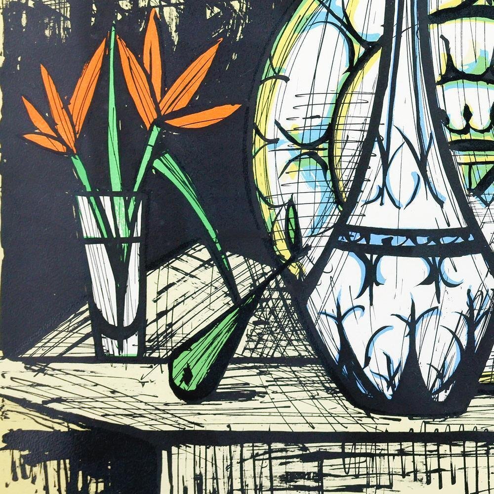 真作】【WISH】ベルナール・ビュッフェ Bernard Buffet「陶器の 真作】【WISH】ベルナール・ビュッフェ Bernard Buffet「陶器の