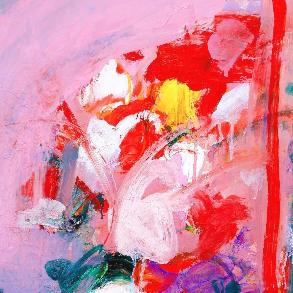 真作】【WISH】吉岡耕二「花」油彩 10号 1996年作 ◇色彩美名画 真作】【WISH】吉岡耕二「花」油彩 10号 1996年作 ◇色彩美名画