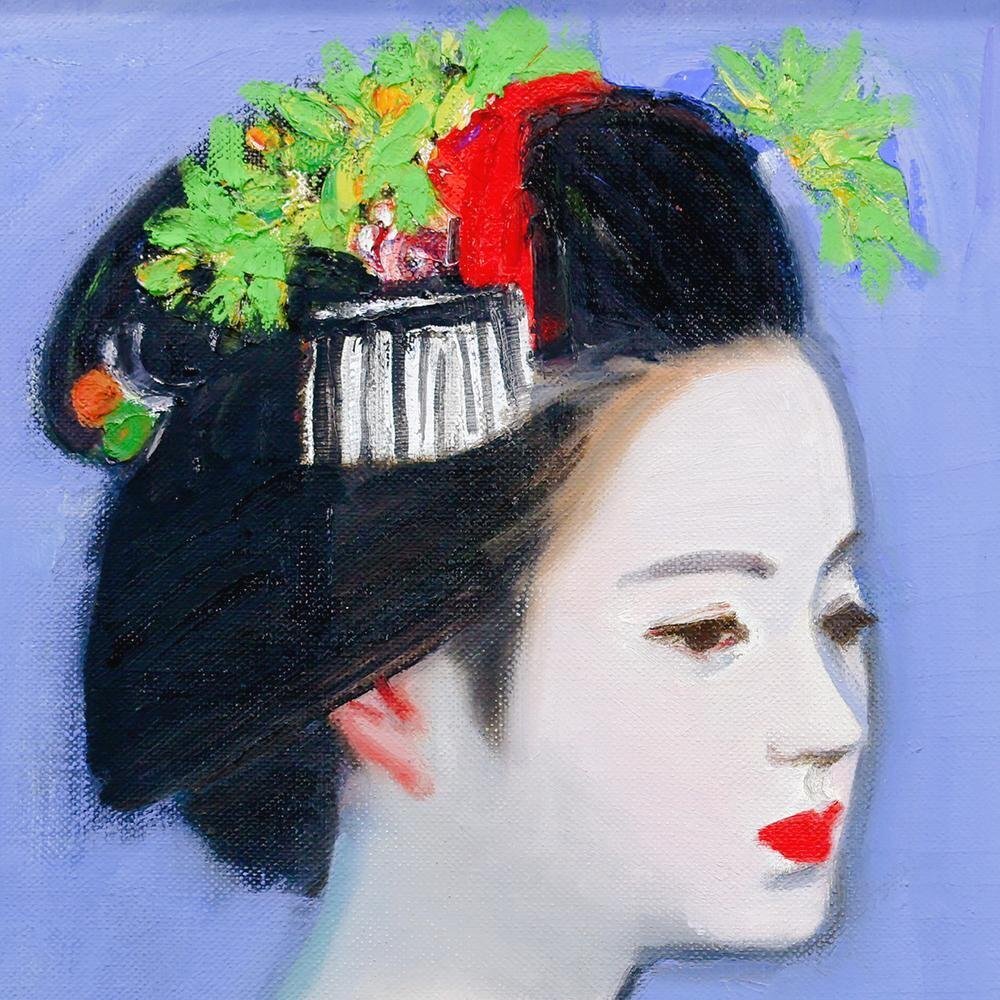 真作】【WISH】田村孝之介「舞妓」油彩 8号 ◇和美人名画 〇文化 真作】【WISH】田村孝之介「舞妓」油彩 8号 ◇和美人名画 〇文化