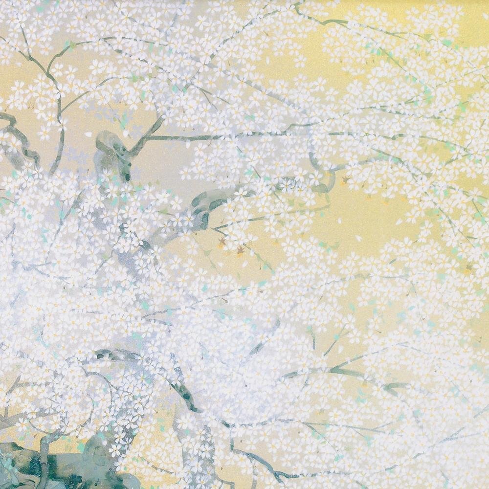 WISH】中島千波「山高神代桜」複製画(岩絵の具方式) 約12号 大作 WISH】中島千波「山高神代桜」複製画(岩絵の具方式) 約12号 大作