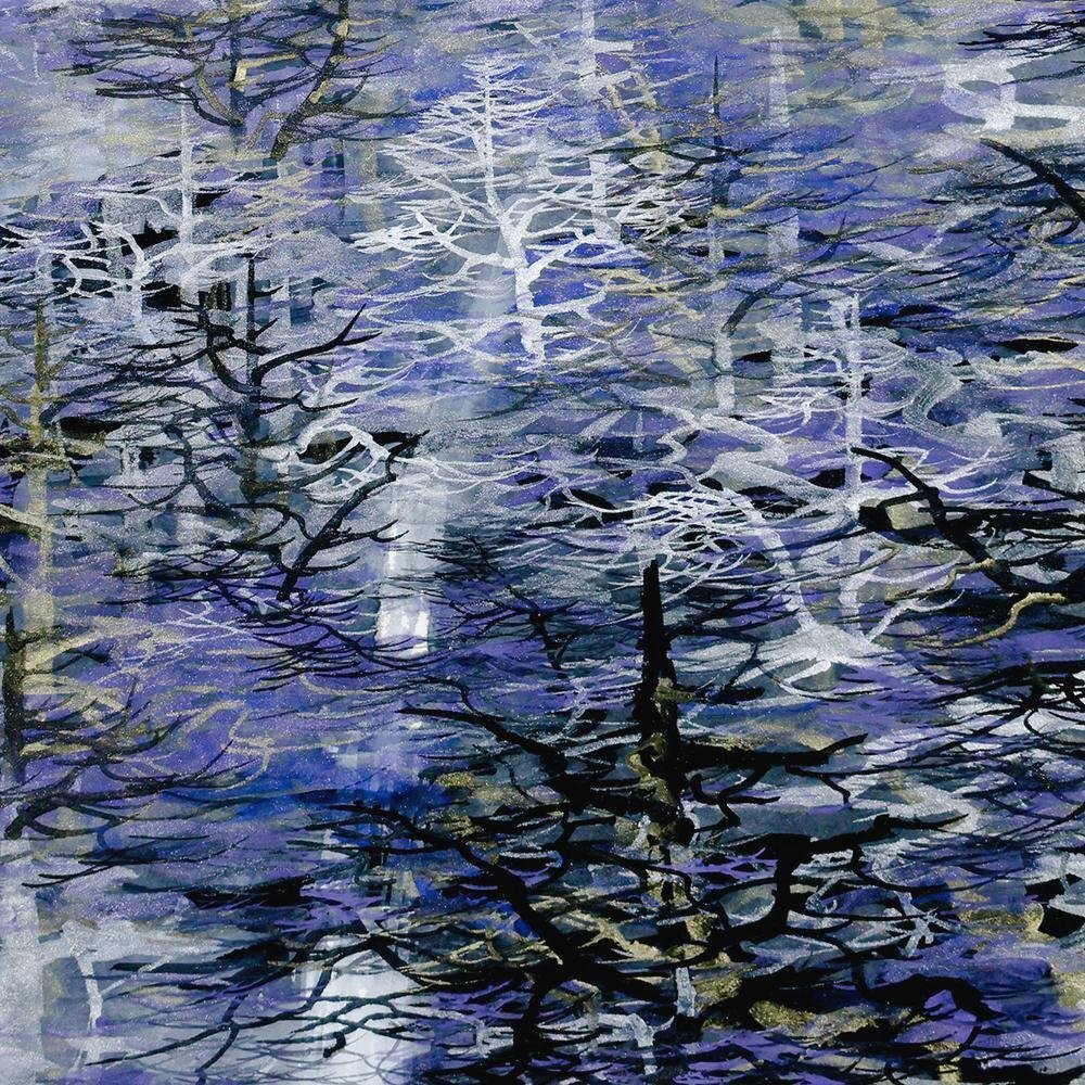 真作】【WISH】吉村醇三郎「雨後」日本画 10号 金落款 金泥仕様 真作】【WISH】吉村醇三郎「雨後」日本画 10号 金落款 金泥仕様