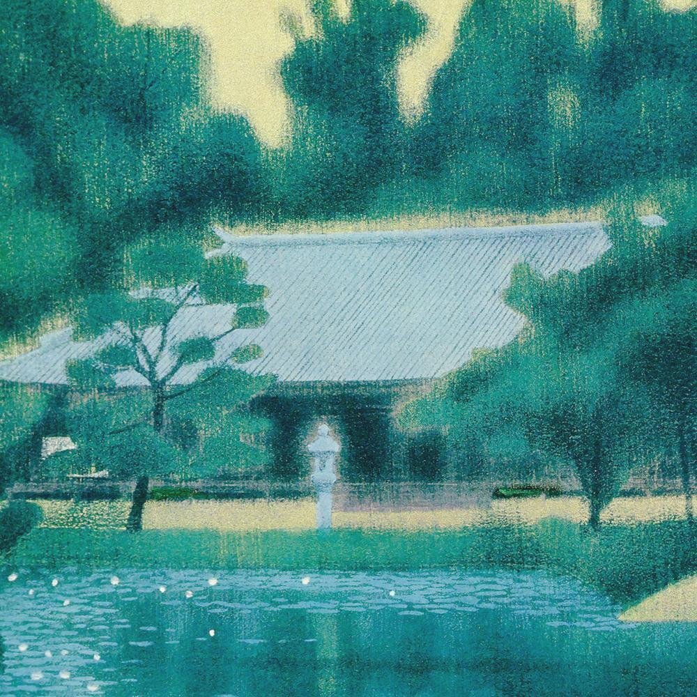 WISH】平山郁夫「浄瑠璃寺」工芸画 12号 大作 証明シール 〇文化 WISH】平山郁夫「浄瑠璃寺」工芸画 12号 大作 証明シール 〇文化