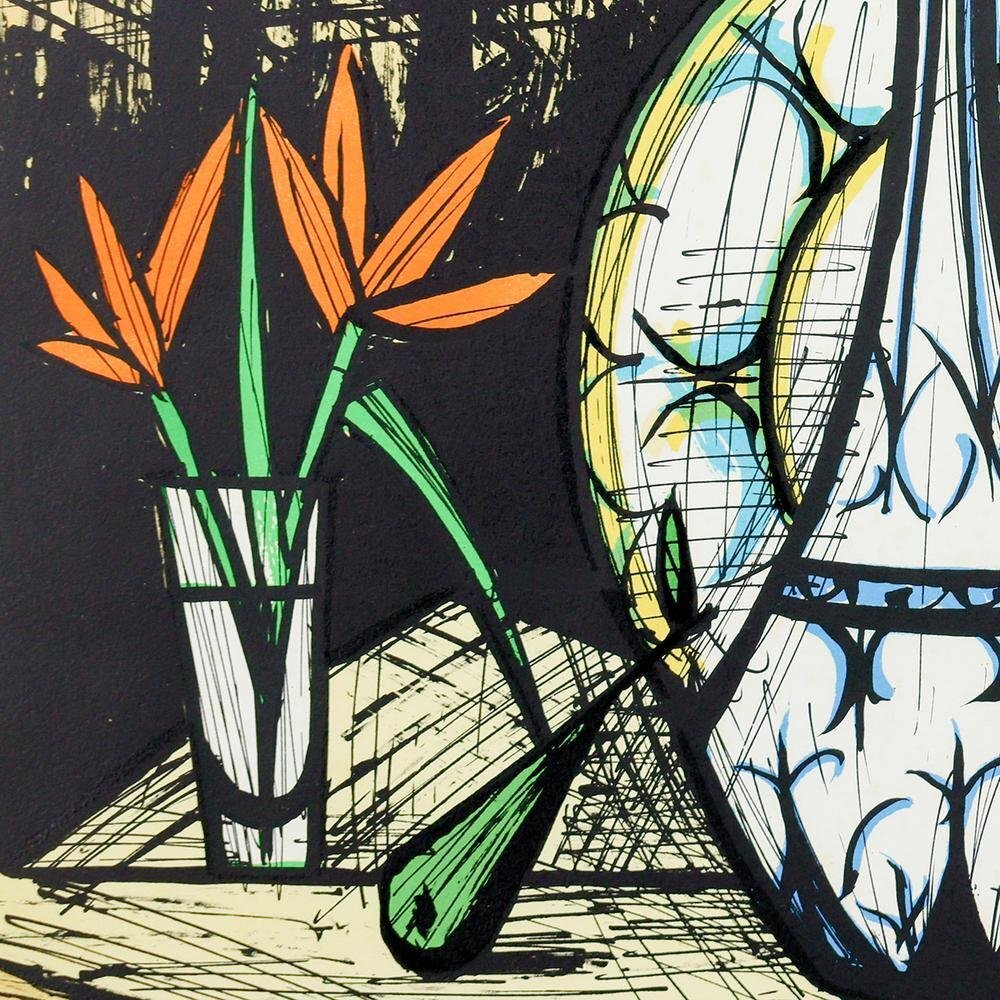 真作】【WISH】ベルナール・ビュッフェ Bernard Buffet「陶器の 真作】【WISH】ベルナール・ビュッフェ Bernard Buffet「陶器の