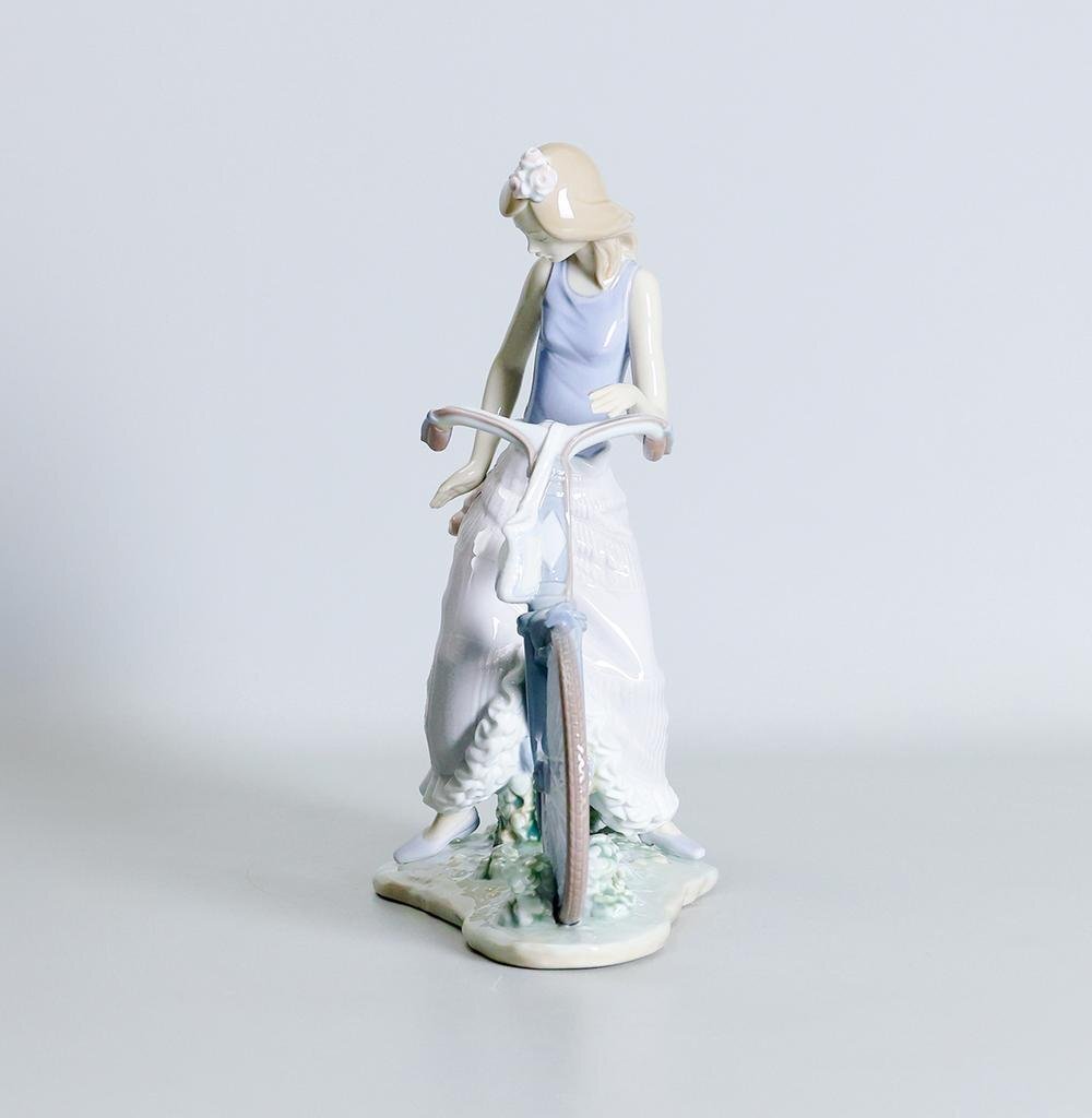 真作】【WISH】リヤドロ LLADRO 磁器人形「サイクリング」高さ 真作】【WISH】リヤドロ LLADRO 磁器人形「サイクリング」高さ
