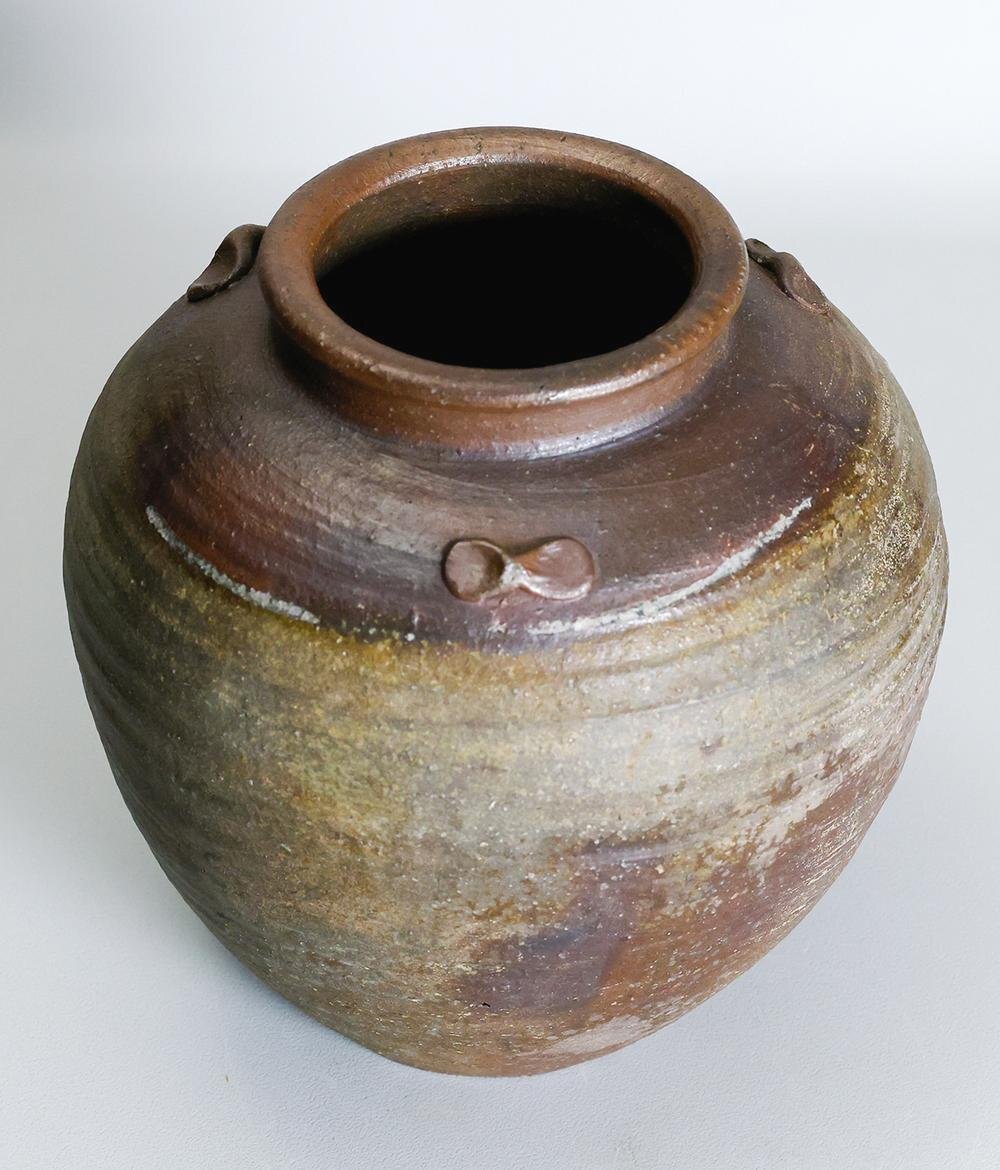 WISH】「桃山時代 古備前 三耳壺」古備前 岡田宗叡鑑定箱 高さ WISH】「桃山時代 古備前 三耳壺」古備前 岡田宗叡鑑定箱 高さ