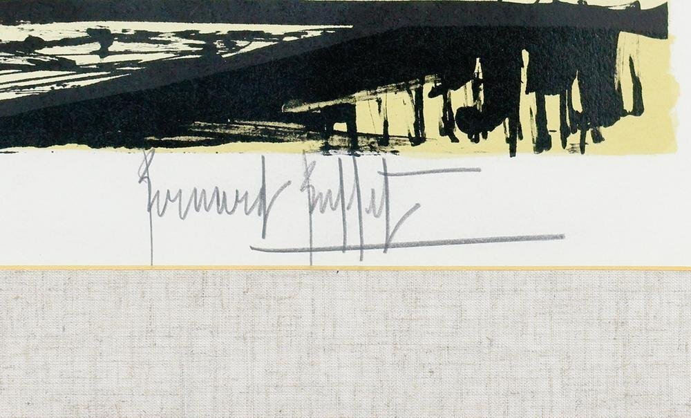 真作】【WISH】ベルナール・ビュッフェ Bernard Buffet「陶器の 真作】【WISH】ベルナール・ビュッフェ Bernard Buffet「陶器の