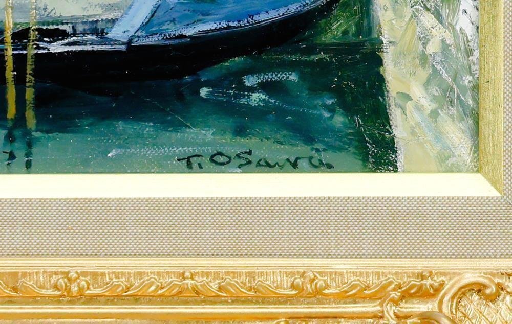 真作】【WISH】大沢武「ゴンドラのある風景」油彩 8号 水の都 真作】【WISH】大沢武「ゴンドラのある風景」油彩 8号 水の都