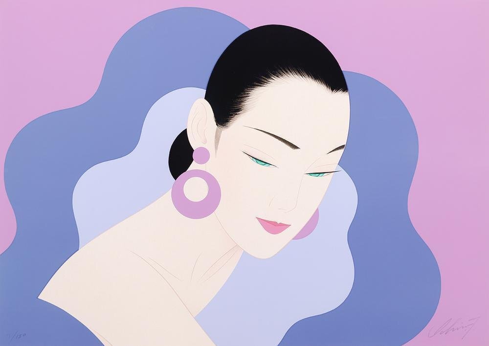 真作】【WISH】鶴田一郎「When you are smiling」シルク 真作】【WISH】鶴田一郎「When you are smiling」シルク