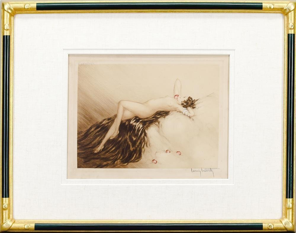 真作】【WISH】ルイ・イカール Louis Icart「イヴ2」銅版画 1933 真作】【WISH】ルイ・イカール Louis Icart「イヴ2」銅版画 1933