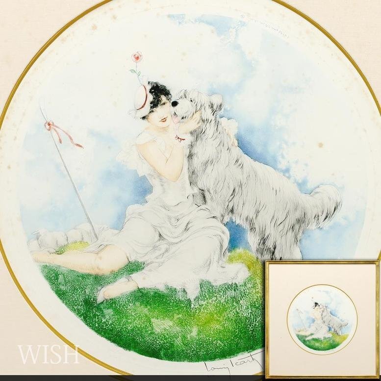 真作】【WISH】ルイ・イカール Louis Icart「Guardians Berger 真作】【WISH】ルイ・イカール Louis Icart「Guardians Berger