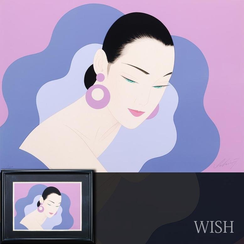 真作】【WISH】鶴田一郎「When you are smiling」シルク 真作】【WISH】鶴田一郎「When you are smiling」シルク