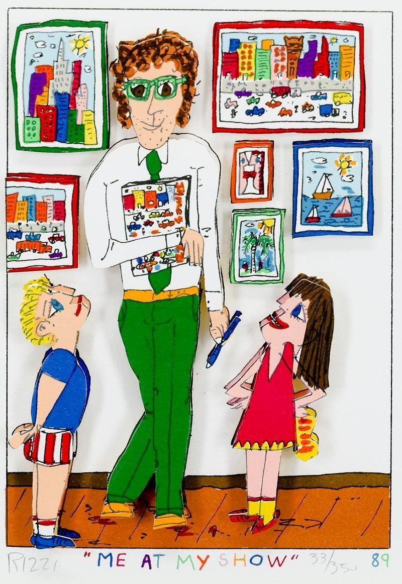 真作】【WISH】ジェームス・リジィ James Rizzi「ME AT MY SHOW 真作】【WISH】ジェームス・リジィ James Rizzi「ME AT MY SHOW