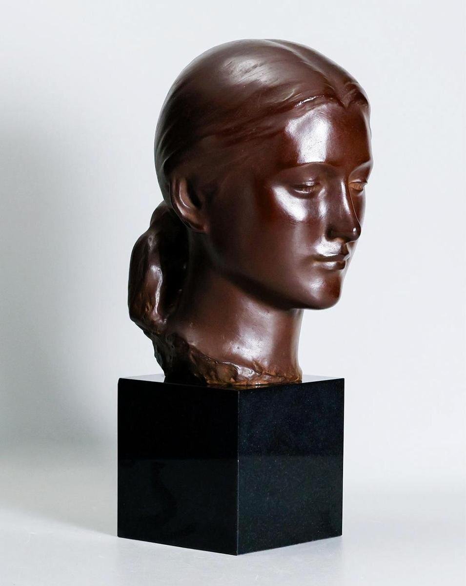 真作】【WISH】舟越保武「ANN」1983年作 ブロンズ 高さ47cm 18kg 真作】【WISH】舟越保武「ANN」1983年作 ブロンズ 高さ47cm 18kg