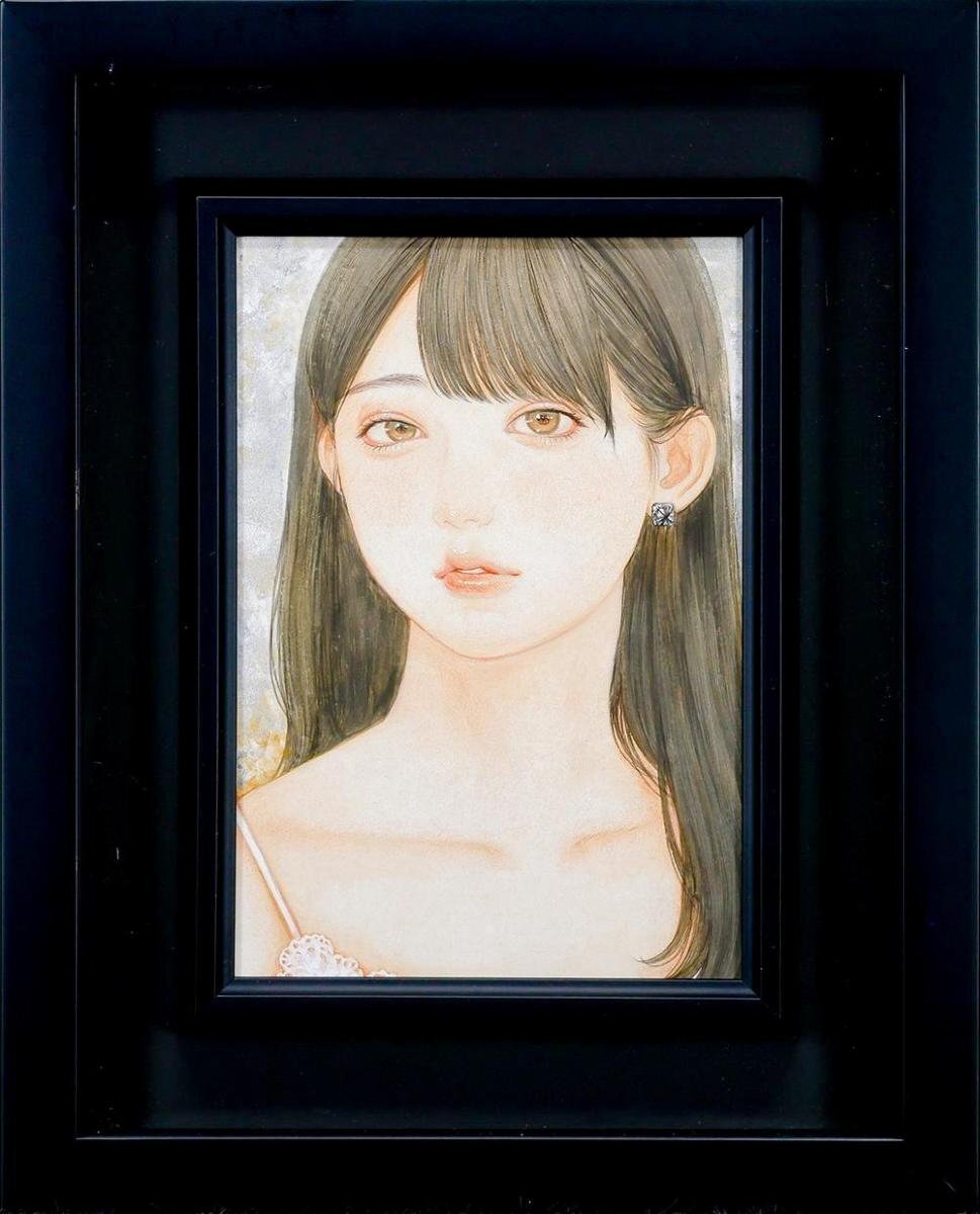 真作】【WISH】近藤弓唯香「bianca」日本画 SM 2022年作 金泥 真作】【WISH】近藤弓唯香「bianca」日本画 SM 2022年作 金泥