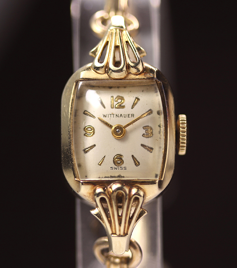 ロンジン?ウィットナー 14Kケース 腕時(shí)計(jì)　1948年頃 Longines Wittnauer アメリカ 金無垢 オリジナルBox付 AC20