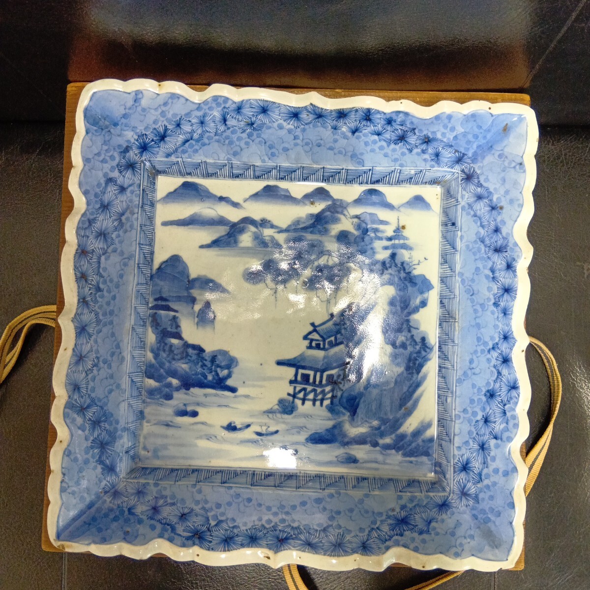 古伊万里　 飾り皿　角皿　　 古美術　 時代物　　　　蔵出し品　旧家放出品_画像2