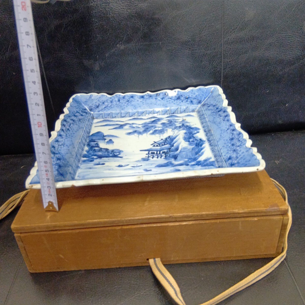 古伊万里　 飾り皿　角皿　　 古美術　 時代物　　　　蔵出し品　旧家放出品_画像7