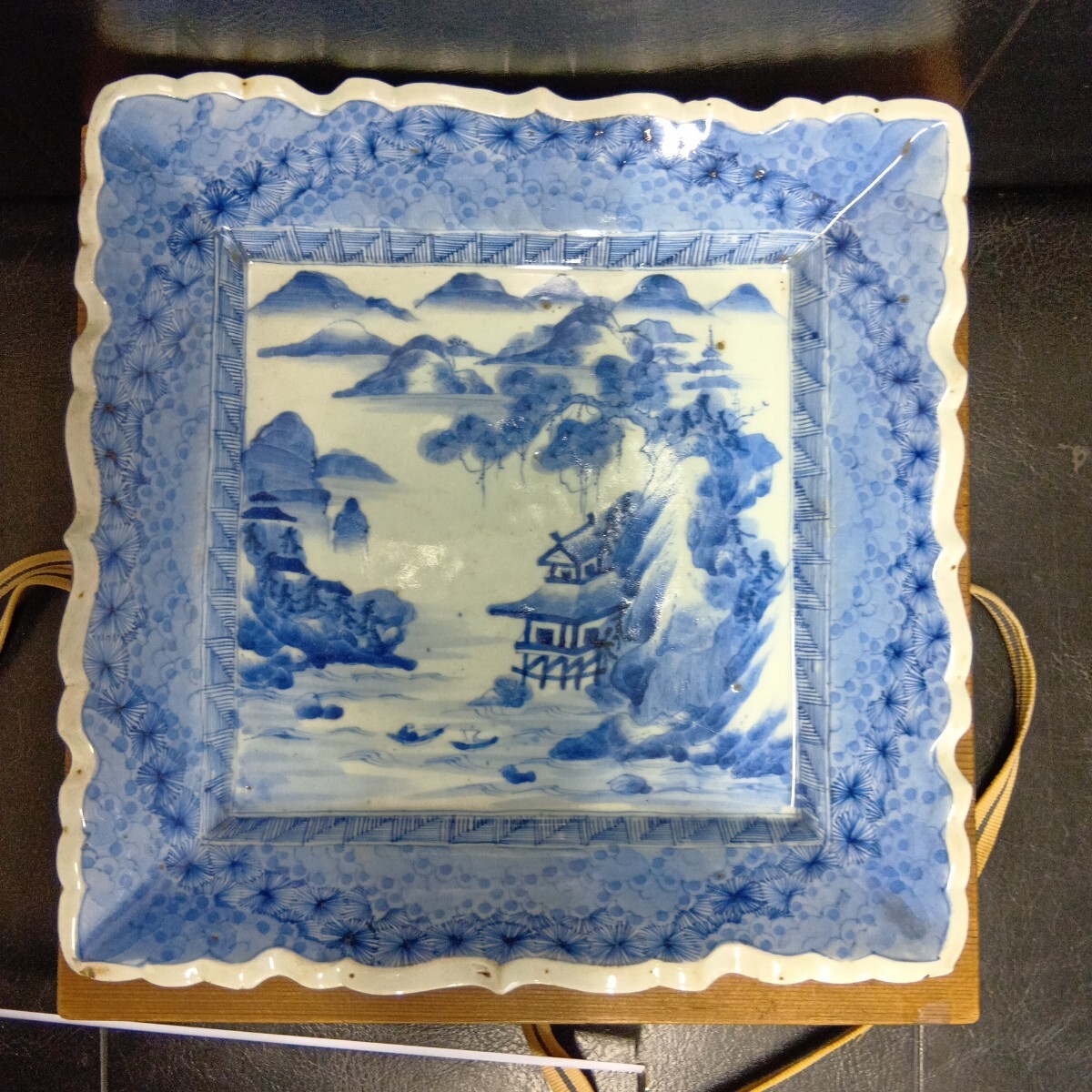 古伊万里　 飾り皿　角皿　　 古美術　 時代物　　　　蔵出し品　旧家放出品_画像8