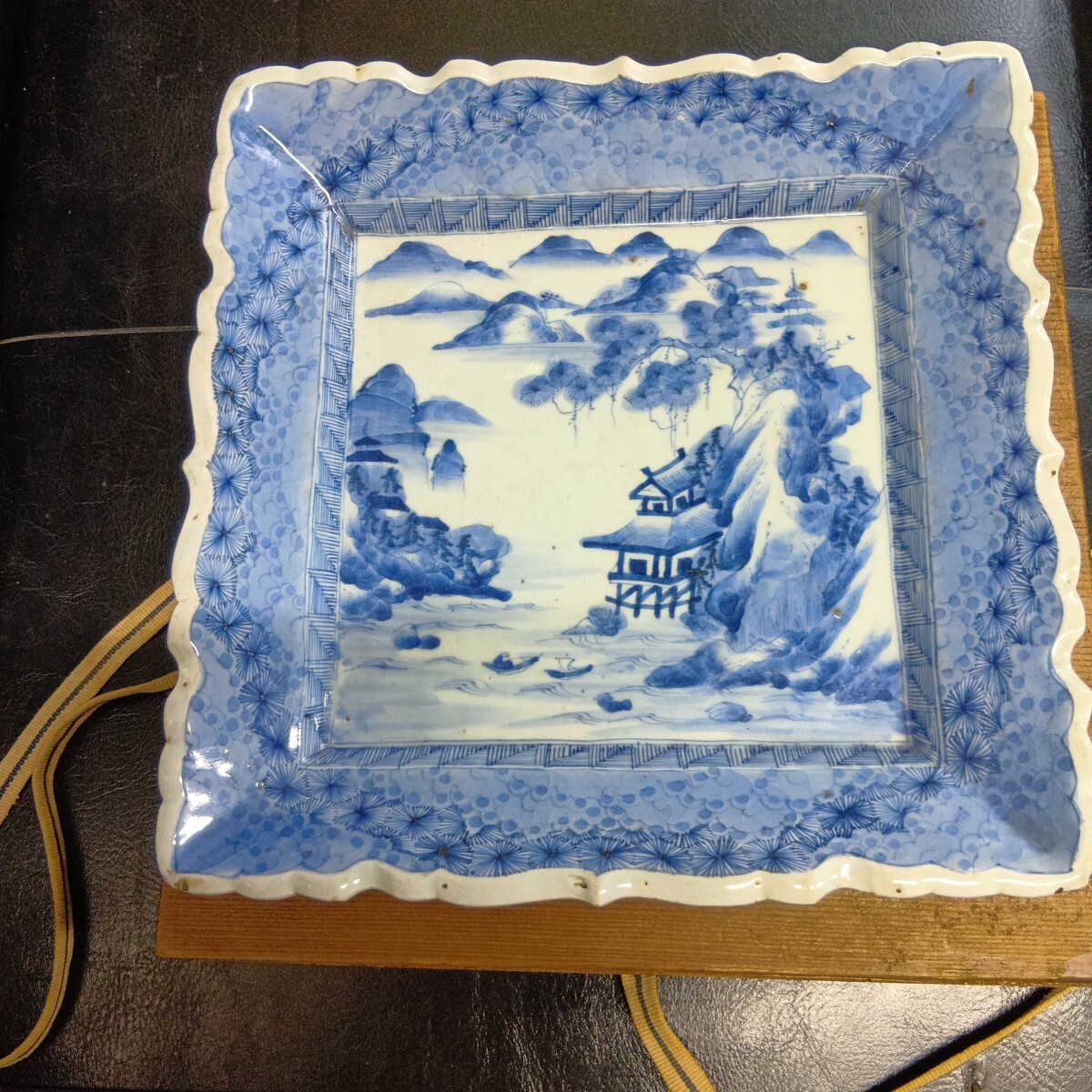 古伊万里　 飾り皿　角皿　　 古美術　 時代物　　　　蔵出し品　旧家放出品_画像9