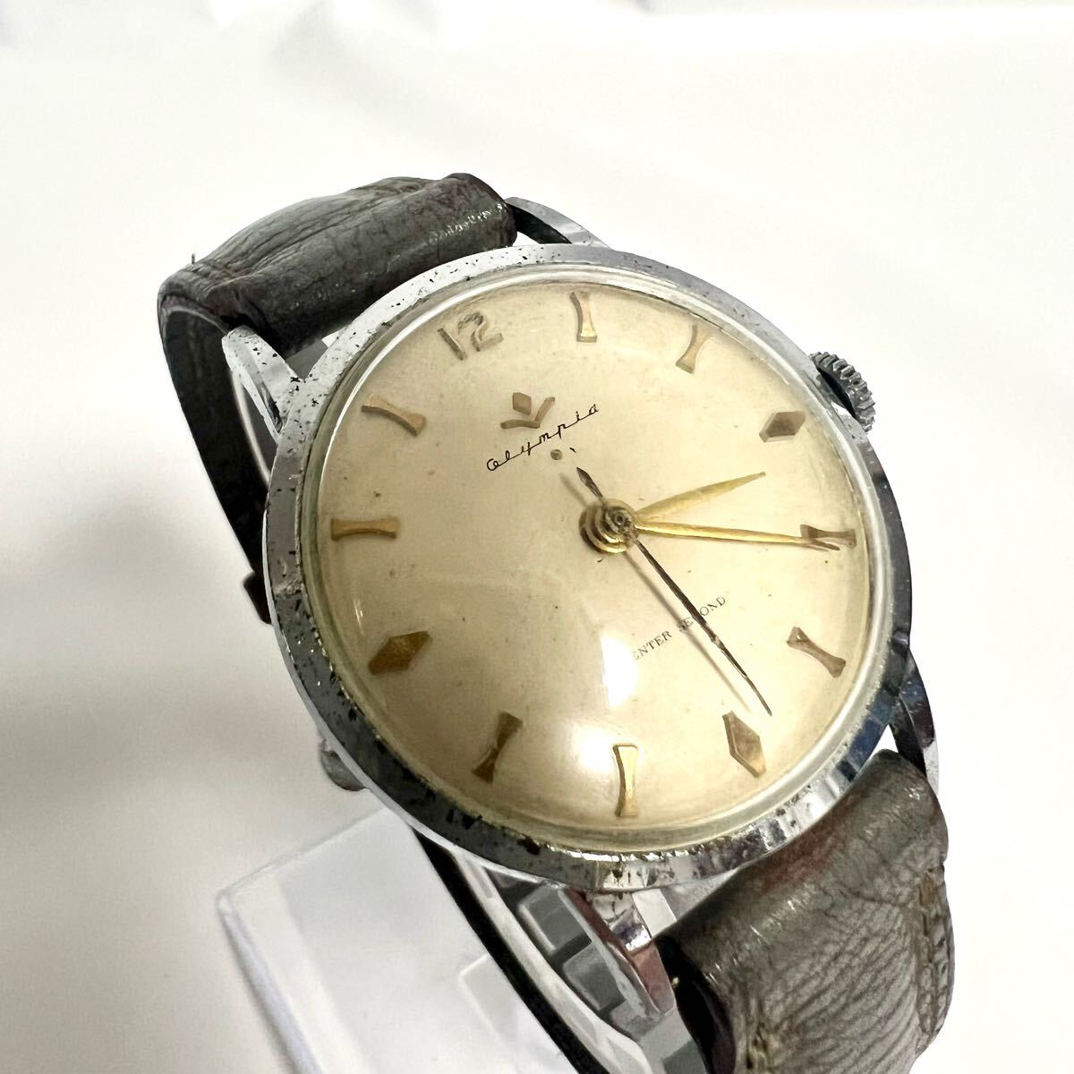 Olympia オリンピア 腕時計 CENTER SECOND SS 3針 ヴィンテージ 動作未確認 現(xiàn)狀品 