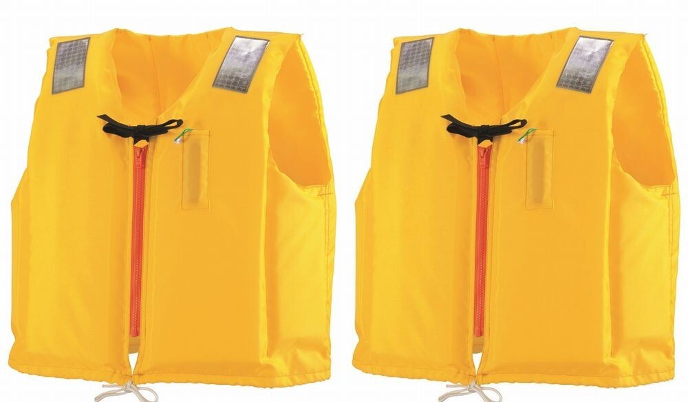 桜マーク付 ライフジャケット 小型船舶用 Ｃ－２ イエロー　２著セット　 救命胴衣 津波水害対策　防災(zāi)