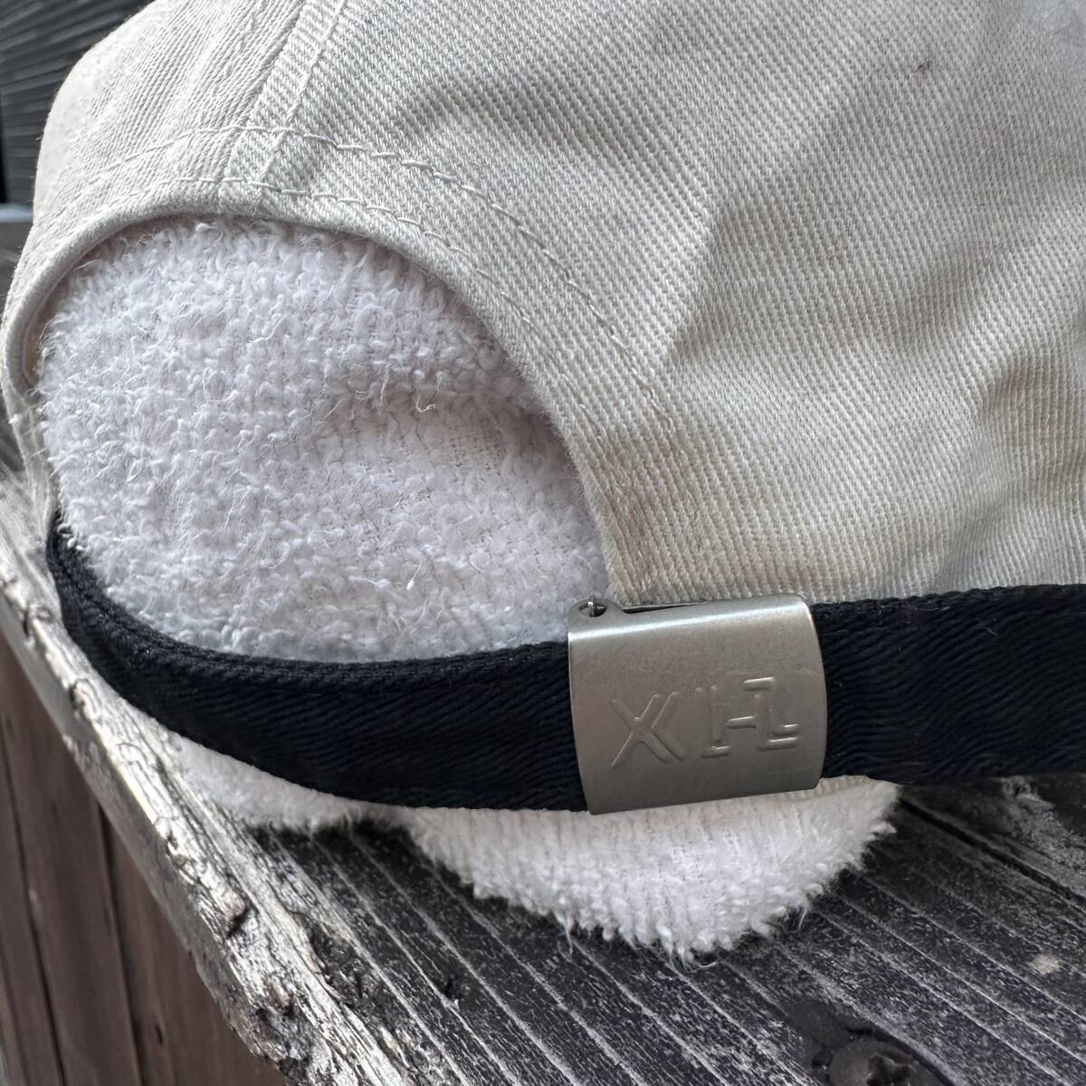 usa古着 usedキャップ レタリング刺繍 women's freeサイズ ホワイト&ブラック_画像5