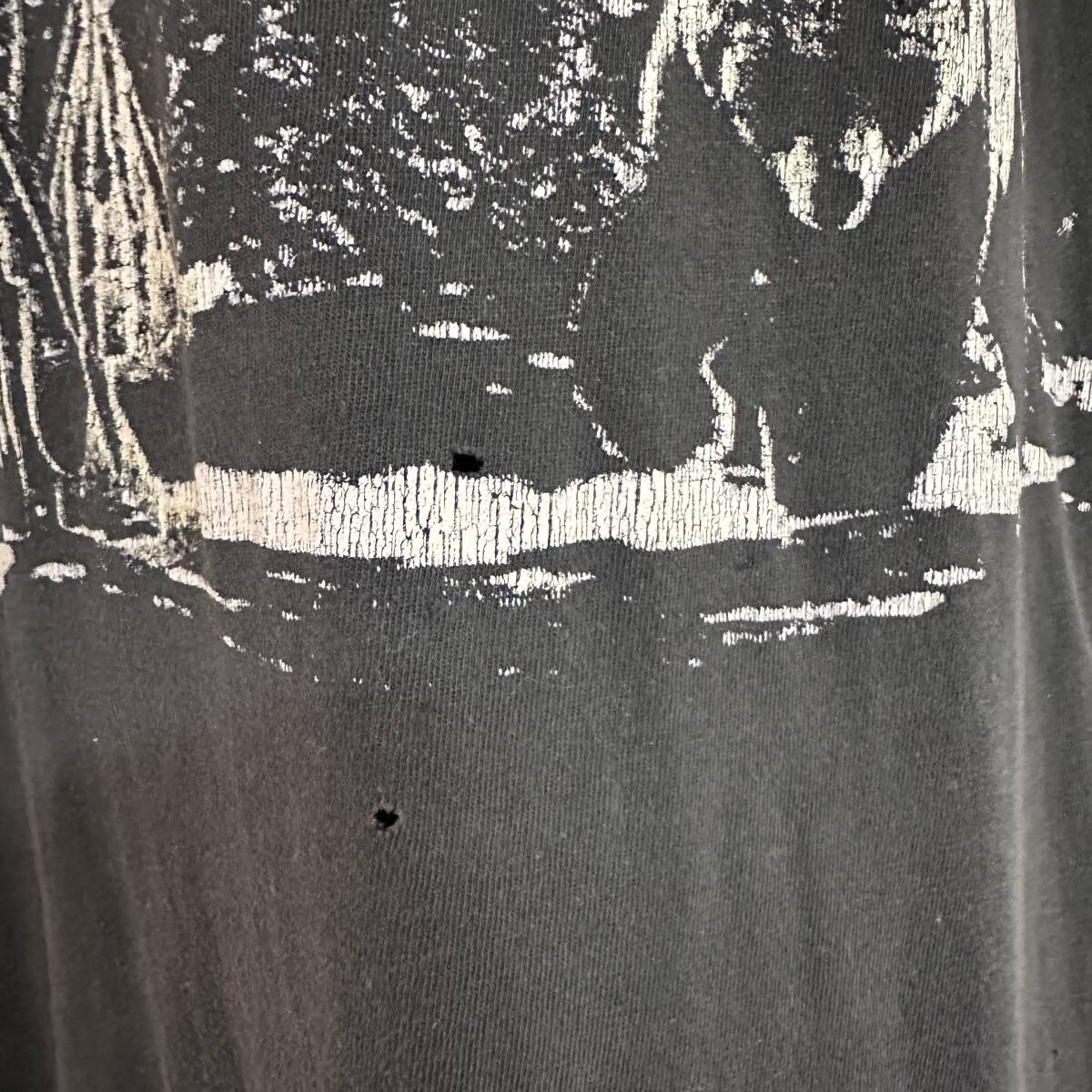 usa古着 インディアンプリントTシャツ ブラック XXXLサイズ ビックサイズ_画像4