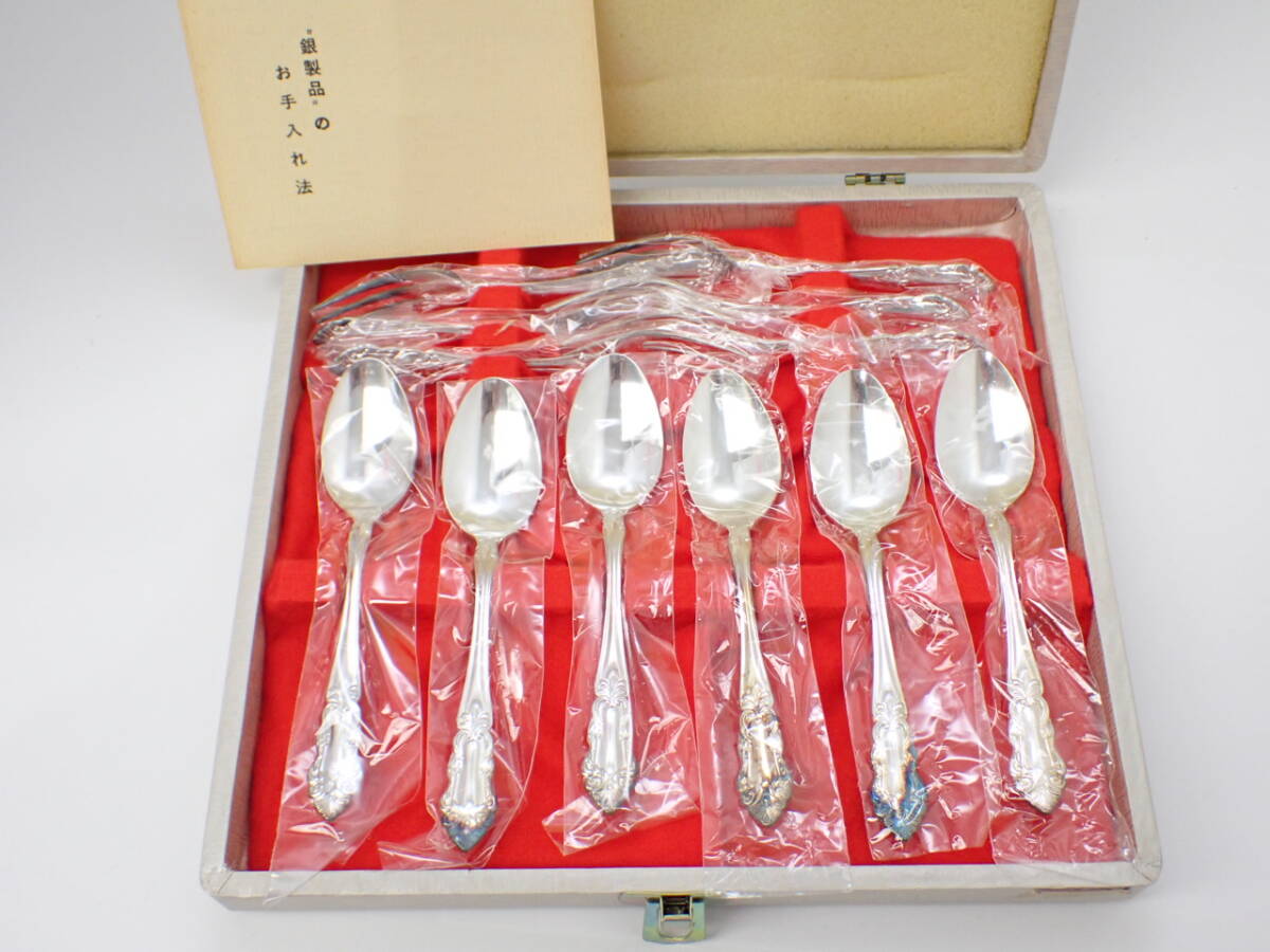1円~☆シルバーカラー スプーン×6 フォーク×6 カトラリーセット 1円~☆シルバーカラー スプーン×6 フォーク×6 カトラリーセット