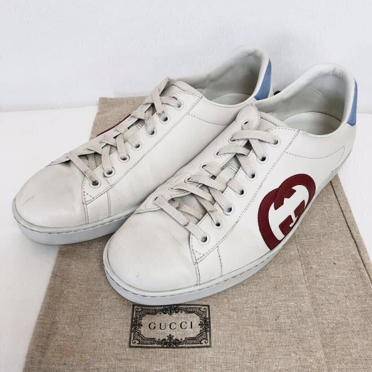 GUCCI スニーカー エース インターロッキングG ロゴ パッチ GUCCI スニーカー エース インターロッキングG ロゴ パッチ