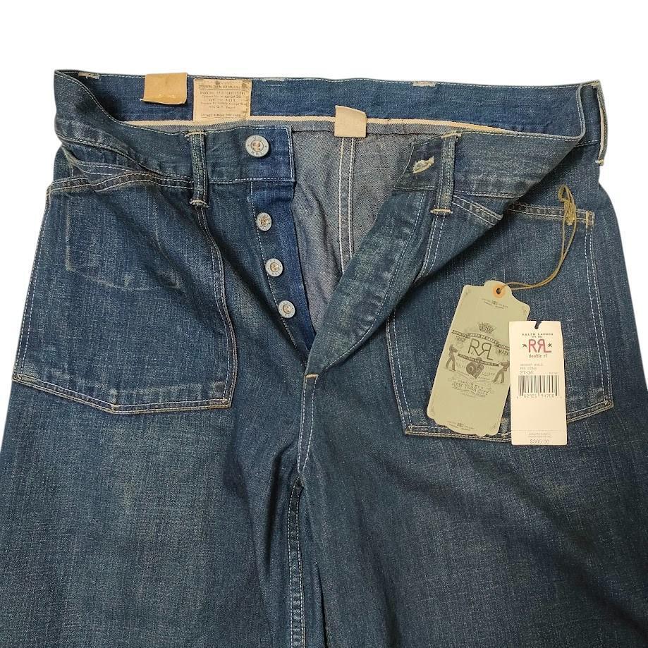 未使用 RRL ダブルアールエル ストレート 濃紺 5ポケ デニム 27×34