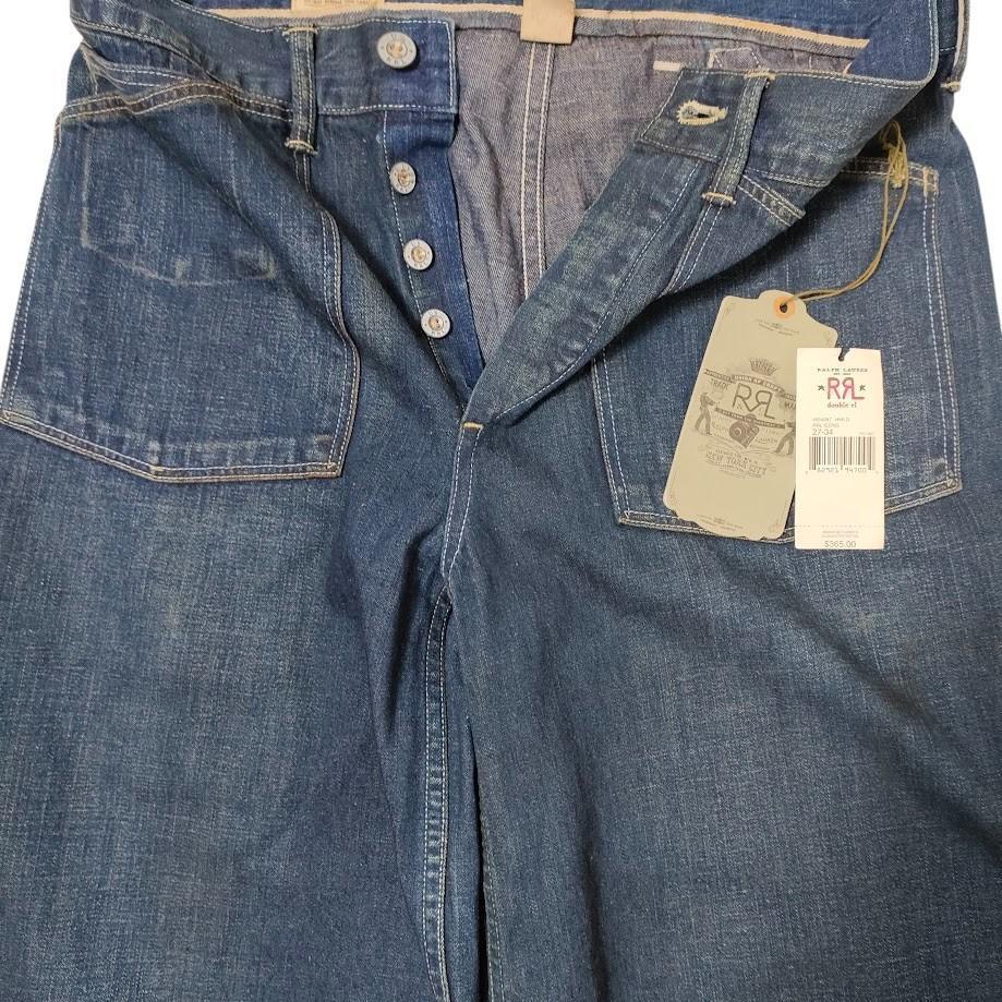未使用 RRL ダブルアールエル ストレート 濃紺 5ポケ デニム 27×34