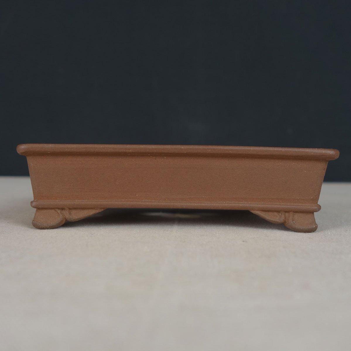 蒐集家放出 蔵壷◇『堀江美功 朱泥 盆栽鉢』 1点 サイズ9cm×13cm