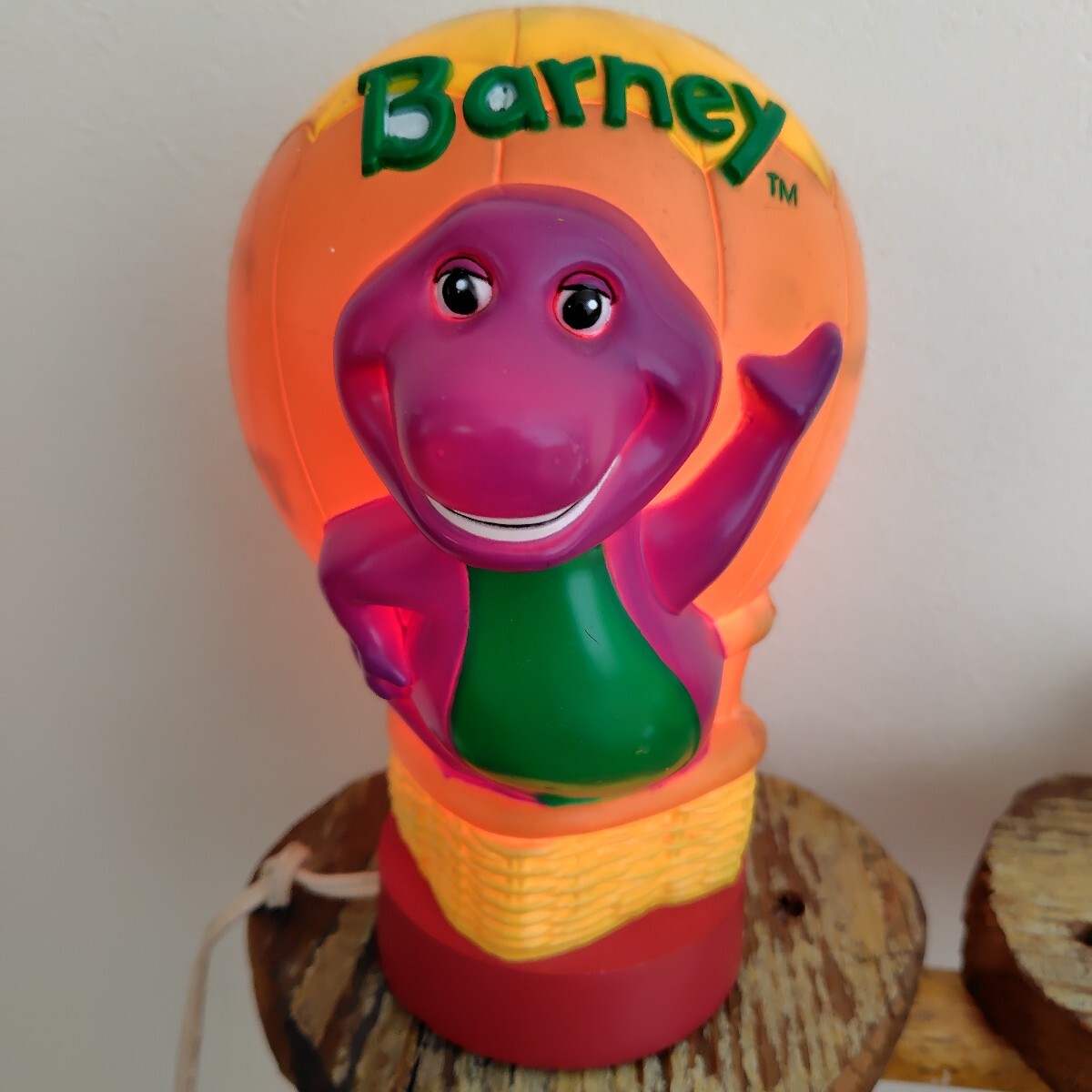 1992年 バーニー Barney&Friends ナイトライト＋懐中電灯　2点セット　高さ21ｃｍ_画像6