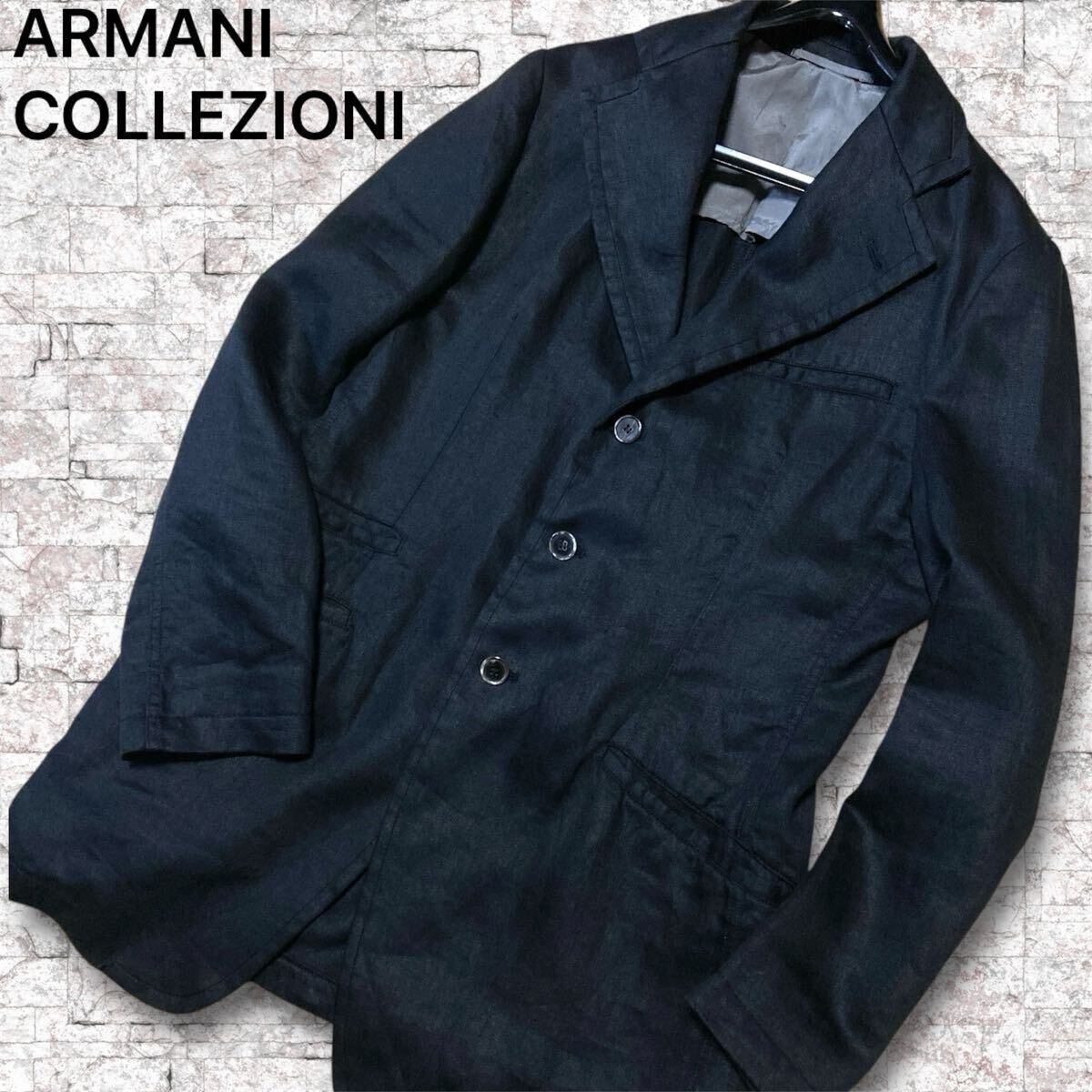 43Y250322N 超美品 ARMANI COLLEZIONI アルマーニ メンズ リネン 43Y250322N 超美品 ARMANI COLLEZIONI アルマーニ メンズ リネン