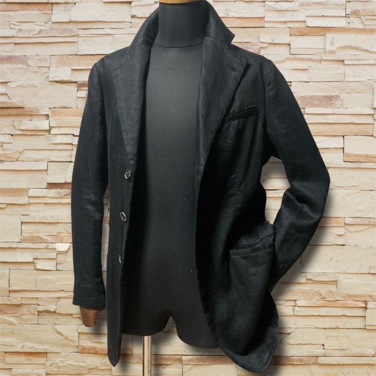超美品 ARMANI COLLEZIONI アルマーニ メンズ リネン 麻100 超美品 ARMANI COLLEZIONI アルマーニ メンズ リネン 麻100