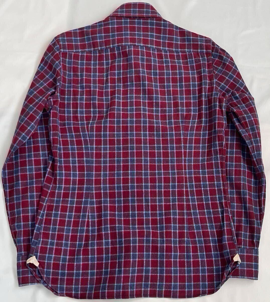 LUIGI BORRELLI ルイジボレッリ レッドパープル系 シャツ サイズ LUIGI BORRELLI ルイジボレッリ レッドパープル系 シャツ サイズ