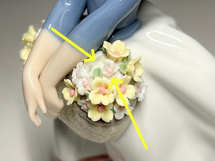 瑞】リヤドロ LLADRO 少女花フィギュリン 陶器人形 置物 瑞】リヤドロ LLADRO 少女花フィギュリン 陶器人形 置物