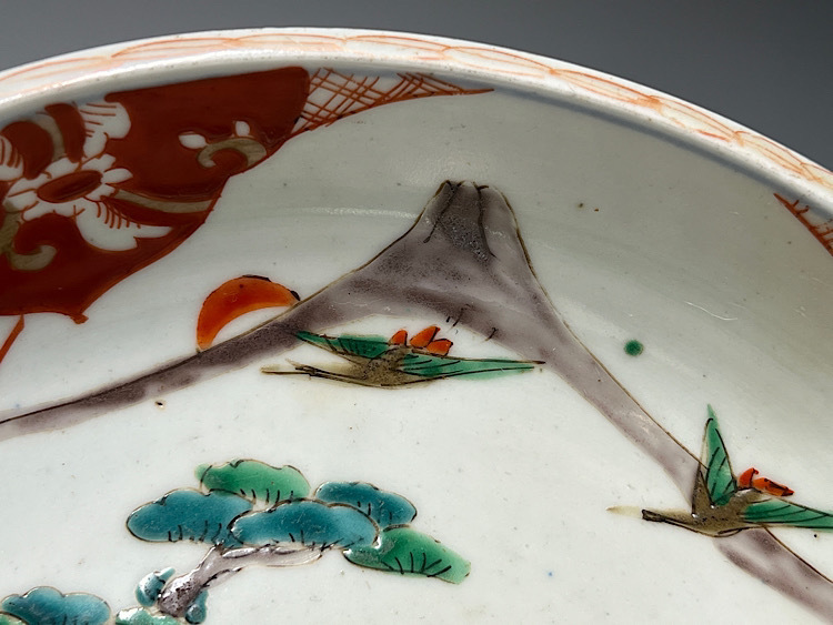 瑞】伊万里焼 染付色絵 富士山柄 鉢(染付)|売買された 瑞】伊万里焼 染付色絵 富士山柄 鉢(染付)|売買された