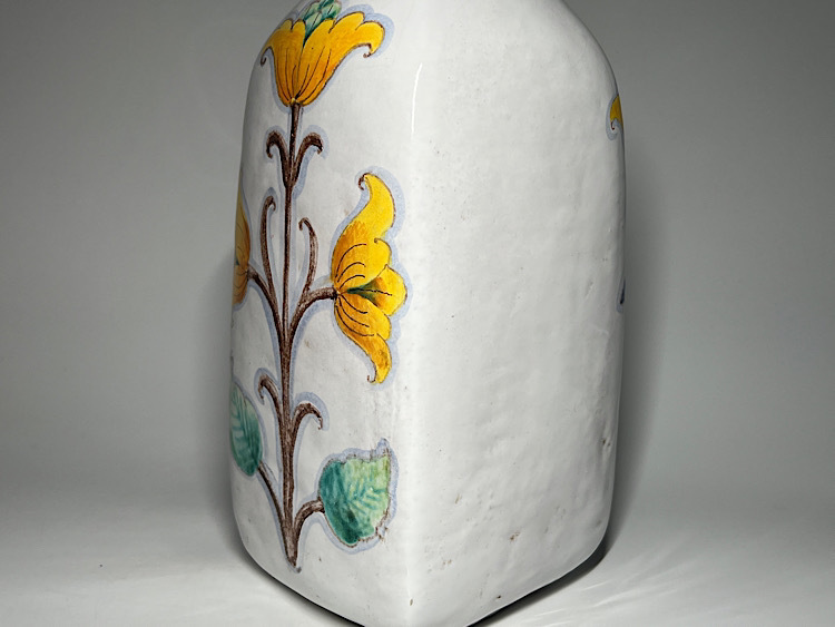 瑞】イタリア製 陶器 花鳥絵 大花瓶 高さ:44.4cm(花瓶 瑞】イタリア製 陶器 花鳥絵 大花瓶 高さ:44.4cm(花瓶