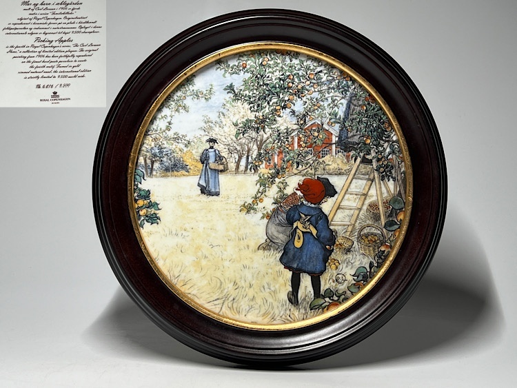 瑞】ロイヤルコペンハーゲン 陶板画 径:26cm (ロイヤル 瑞】ロイヤルコペンハーゲン 陶板画 径:26cm (ロイヤル