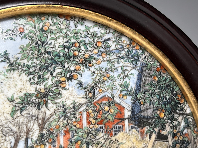 瑞】ロイヤルコペンハーゲン 陶板画 径:26cm (ロイヤル 瑞】ロイヤルコペンハーゲン 陶板画 径:26cm (ロイヤル