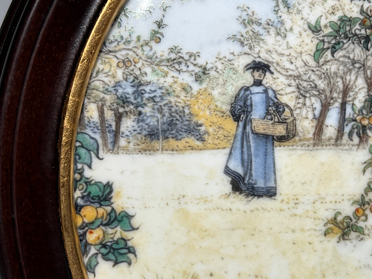 瑞】ロイヤルコペンハーゲン 陶板画 径:26cm (ロイヤル 瑞】ロイヤルコペンハーゲン 陶板画 径:26cm (ロイヤル