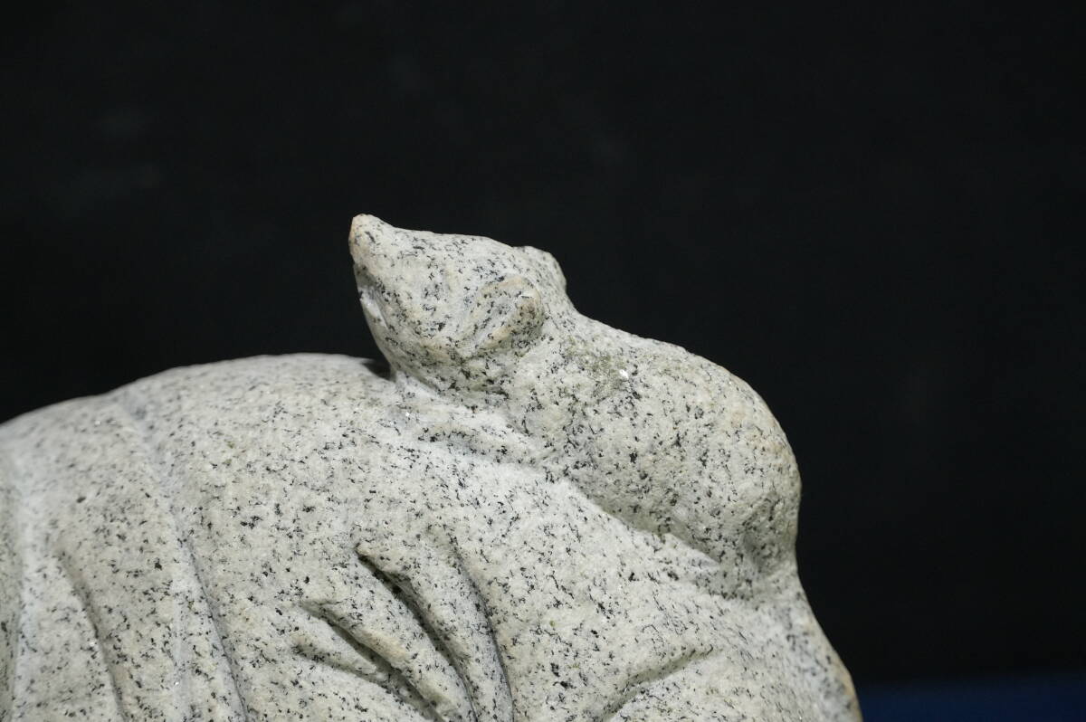 T727 仏教美術 仏像 石仏 御影石 木魚抱き小坊主 昼寝 T727 仏教美術 仏像 石仏 御影石 木魚抱き小坊主 昼寝