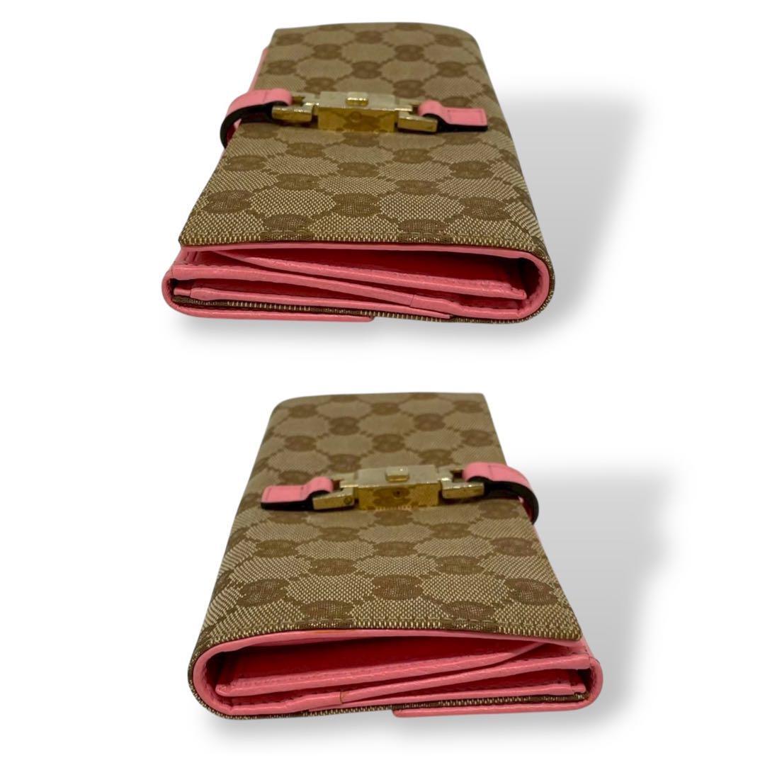希少 GUCCI グッチ 長財布 ジャッキー GGキャンバス レザー 希少 GUCCI グッチ 長財布 ジャッキー GGキャンバス レザー