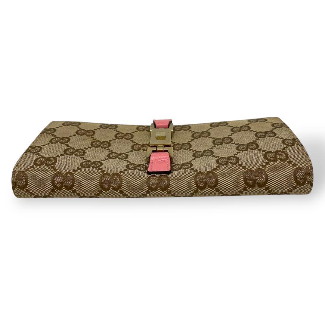 希少 GUCCI グッチ 長財布 ジャッキー GGキャンバス レザー 希少 GUCCI グッチ 長財布 ジャッキー GGキャンバス レザー