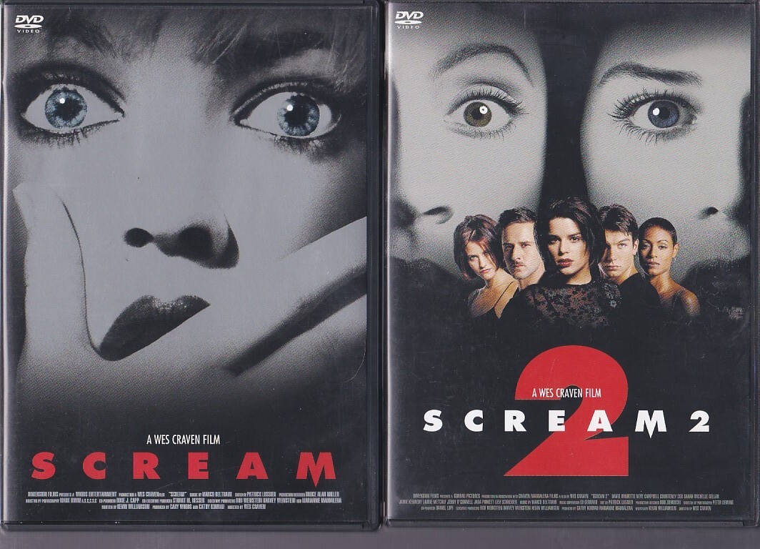 ★DVD スクリーム SCREAM 1+2 2枚セット *ネーブ?キャンベル.ウェス?クレイヴン監(jiān)督作品/日本語吹替収録