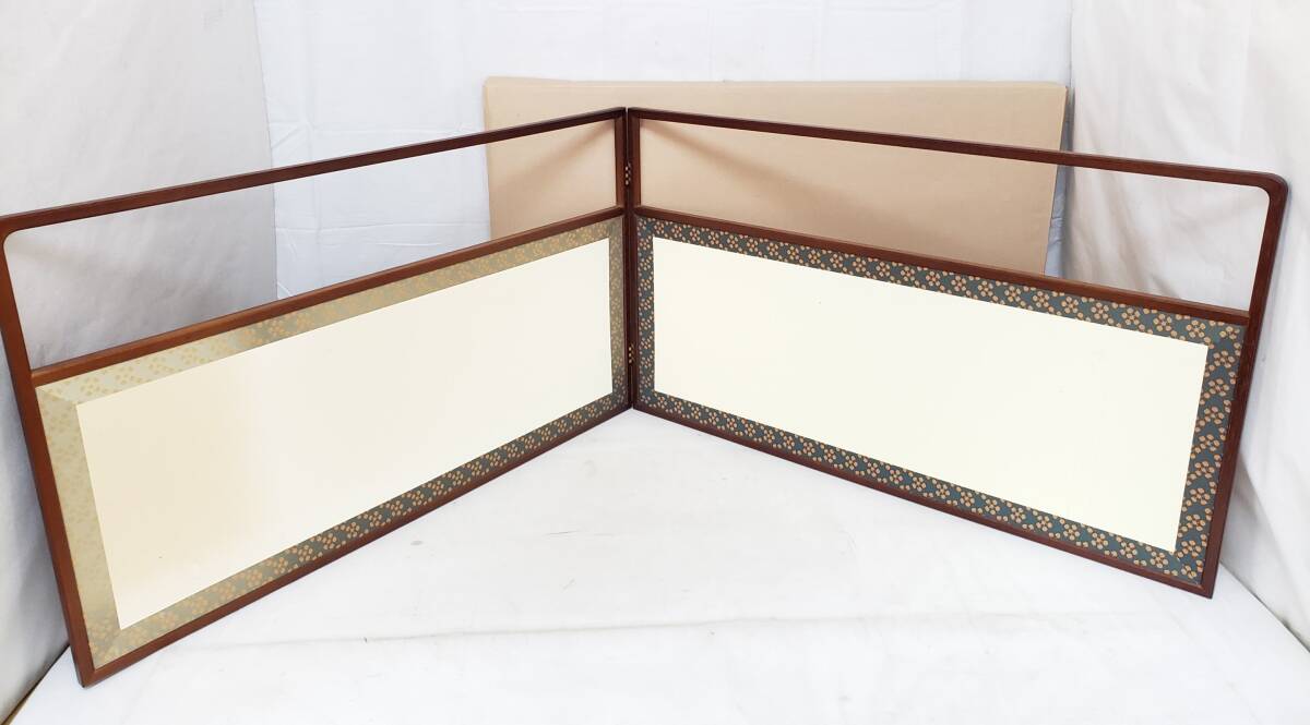 初だし】茶道具 風炉先屏風/片横約94cm/高さ約54.5cm/縁約1.8cm 初だし】茶道具 風炉先屏風/片横約94cm/高さ約54.5cm/縁約1.8cm