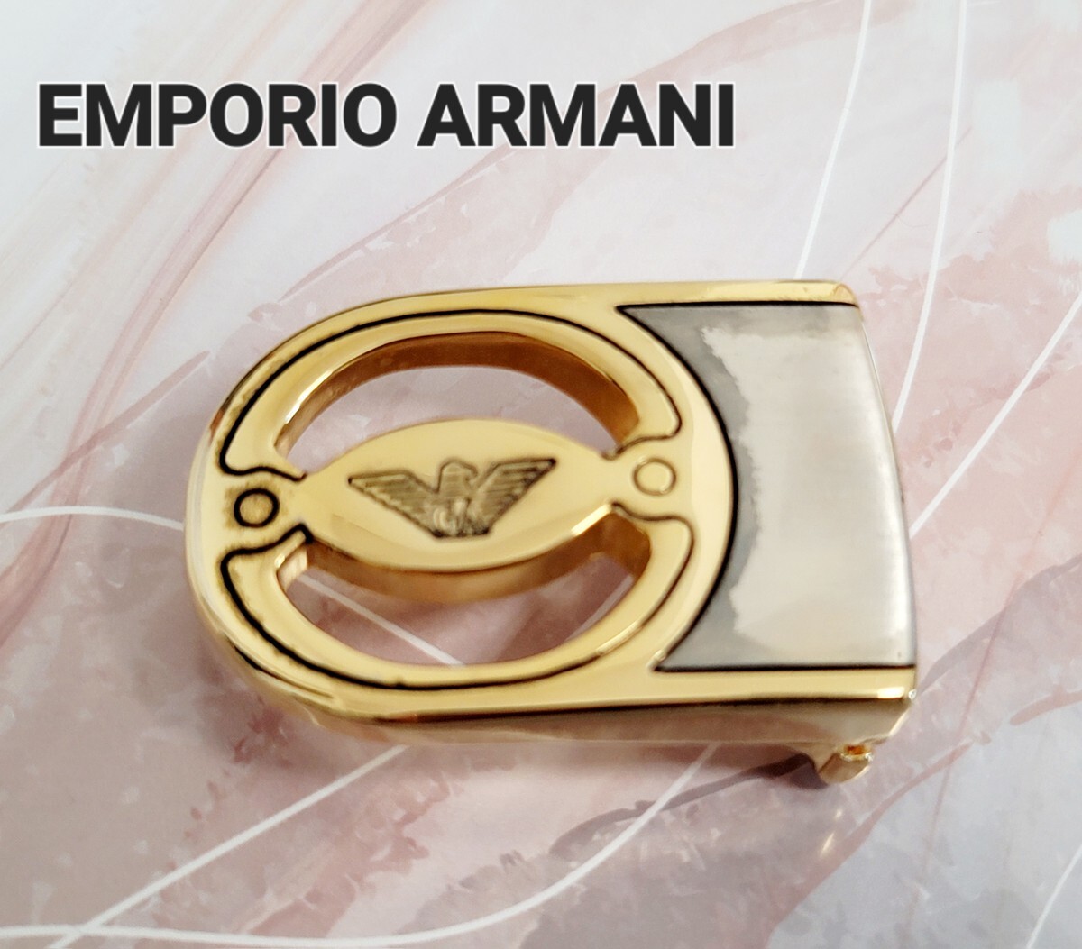 [EMPORIO ARMANI] Armani ремень пряжка Gold ремень ширина 3cm Италия производства 